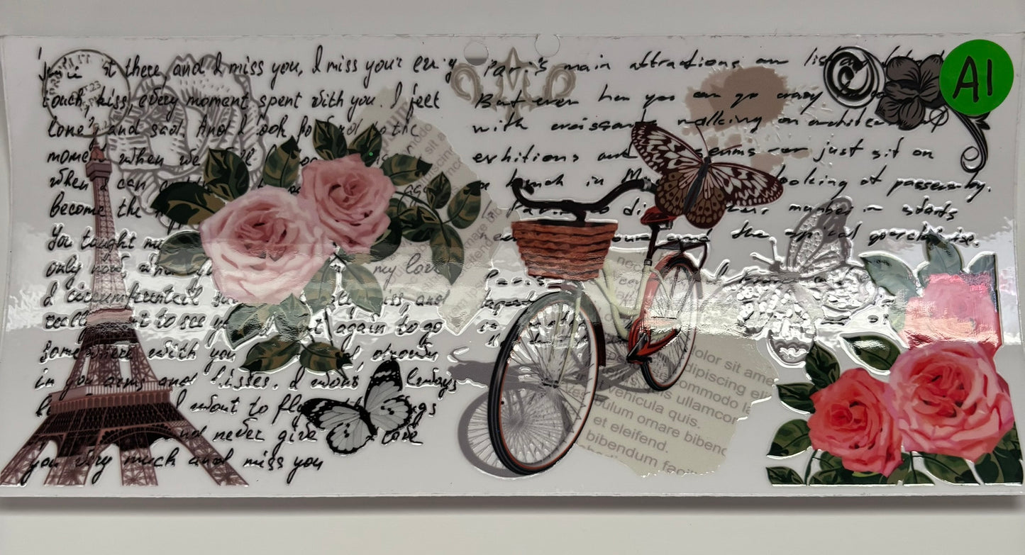 A1 - Boho Paris Bike and Flowers