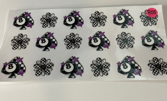 B55 - Purple Checkered Spades