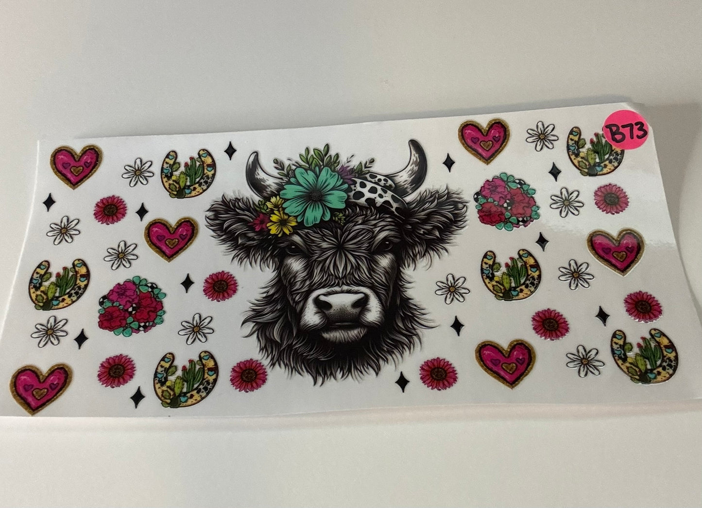 B73 - Cow with Flower Headband