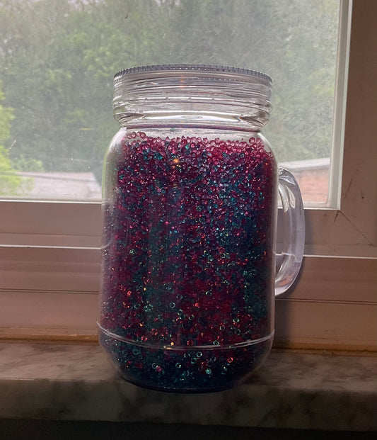 20oz glitter mason jar