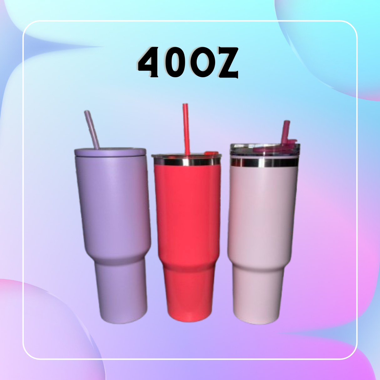 40oz Tumbler with Wrap Included