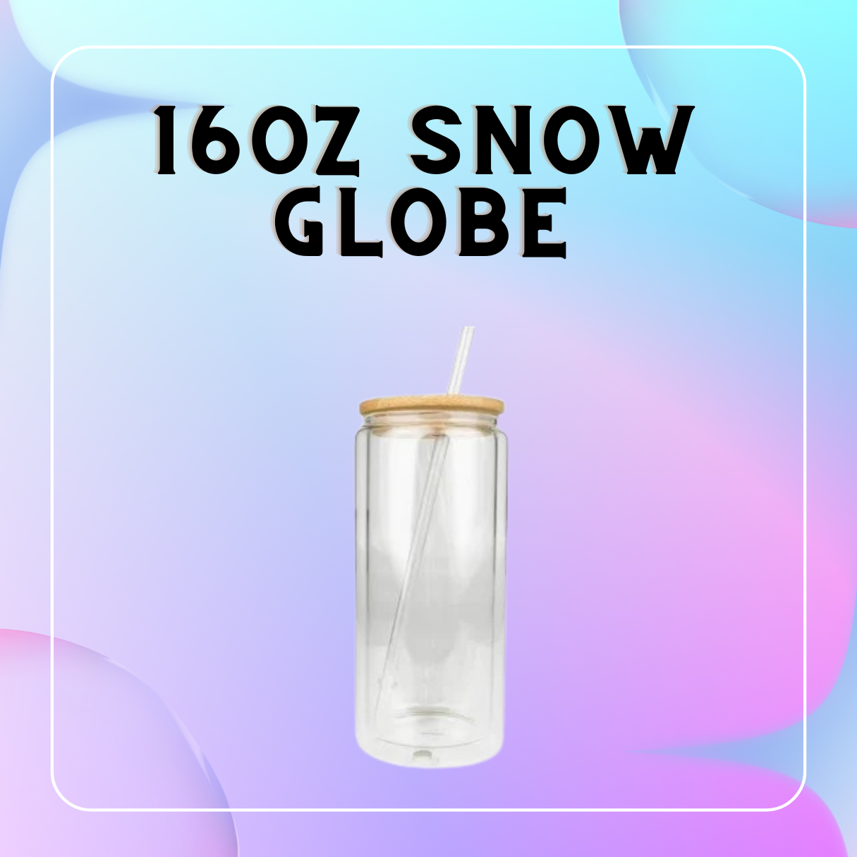 16oz Acrylic Snow Globe (glitter or diamonds)
