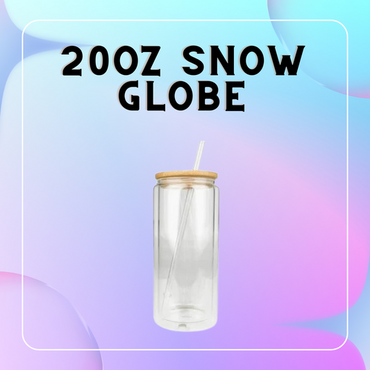 20oz Acrylic Snow Globe (glitter/diamonds)