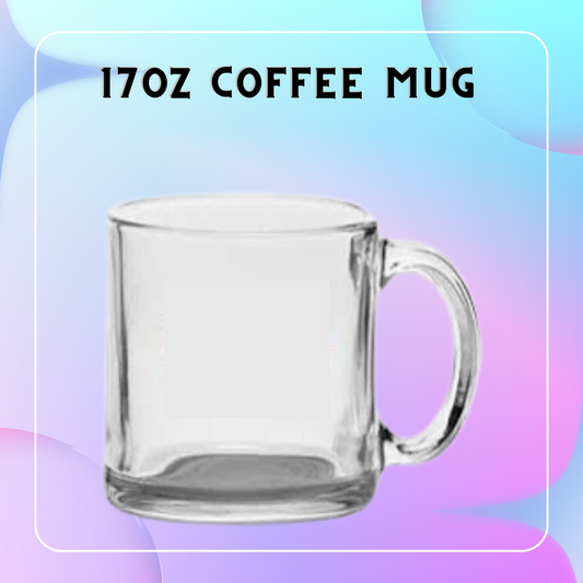 17oz Glass Coffee Mug