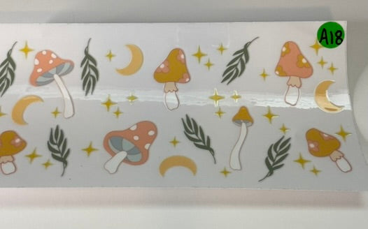 A18 - Boho Mushrooms & Leaves