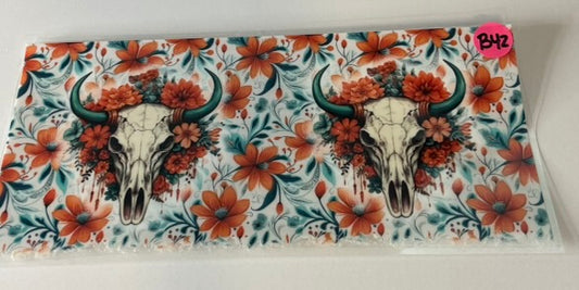 B42 - Orange Bull Skulls