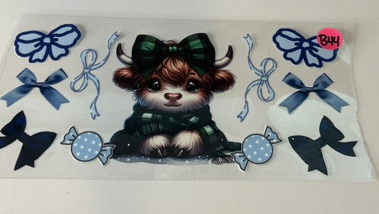 B44 - Blue Cows with Bows and Candy