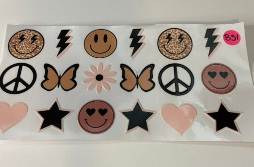 B51 - Stars, Smilies, & Peace Signs