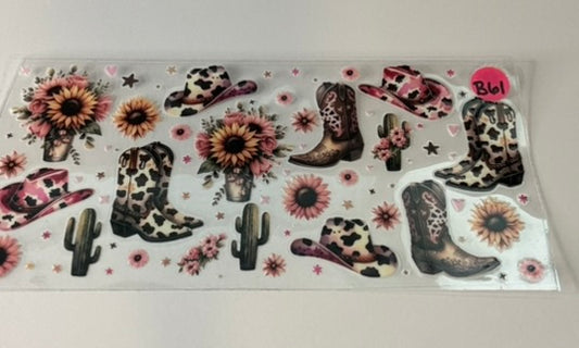 B61 - Western Boots, Hats, Sunflowers