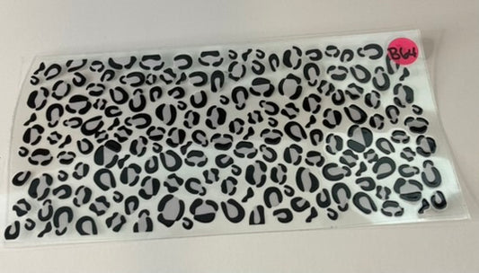 B64 - Black and Gray Cheetah Print