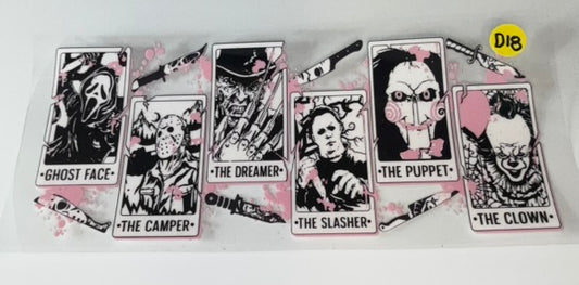 D18 - Pink Scary Faces