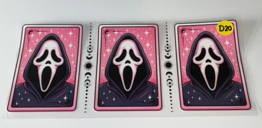 D20 - Pink Ghost Face
