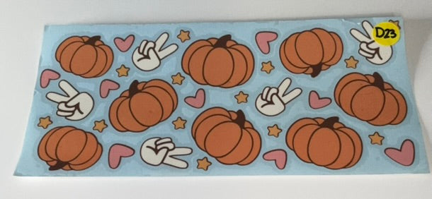 D23 - Pumpkin & Peace Signs