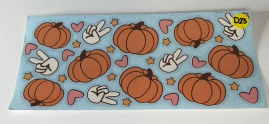 D23 - Pumpkin & Peace Signs
