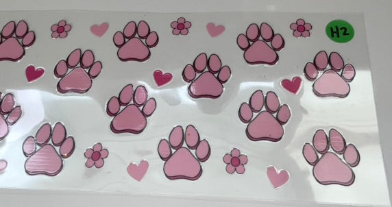 H2 - Pink Paw Prints