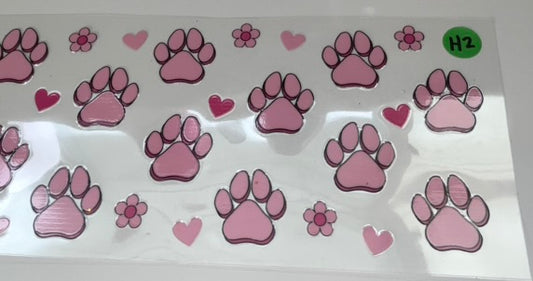 H2 - Pink Paw Prints