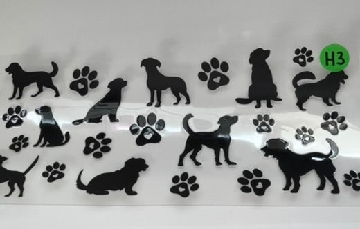 H3 - Black lab & Paw Prints